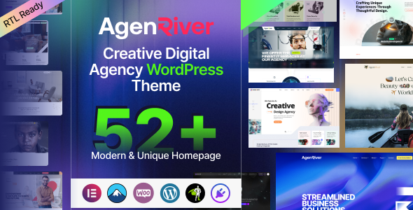 AgenRiver - Creative Digital Agency WordPress Theme Logo